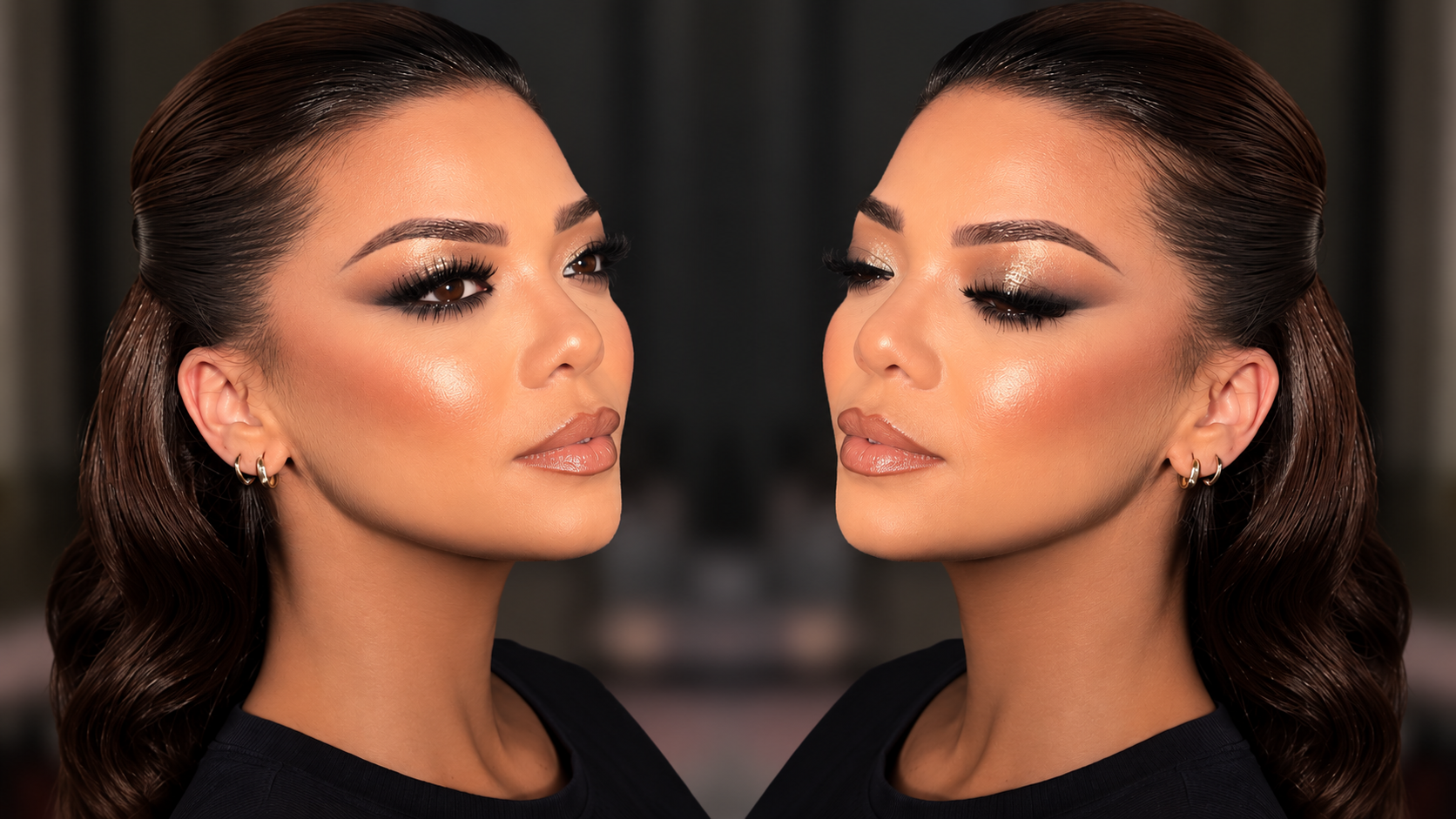RAUNAQ glam makeup look